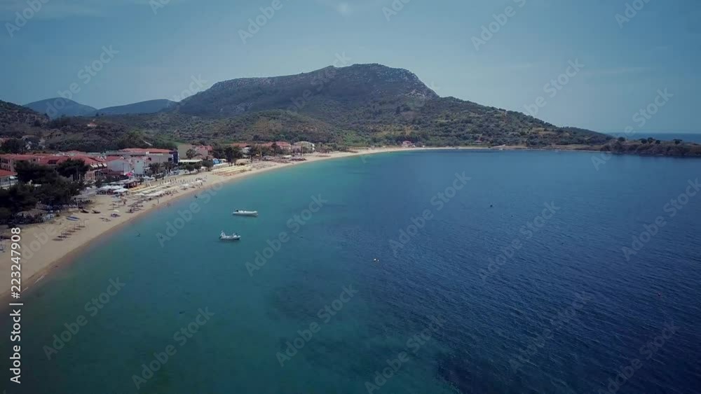 Beautiful beach aerial shot, on Sithonia, Greece Beautiful beach aerial shot, on Sithonia, Greece