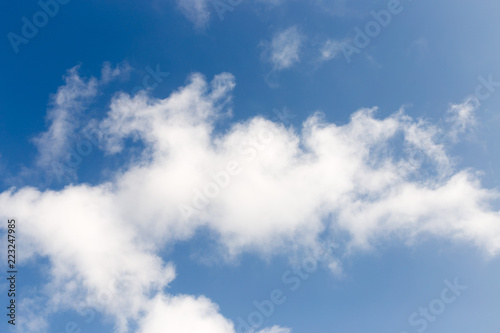 Beautiful blue cloud in the sky