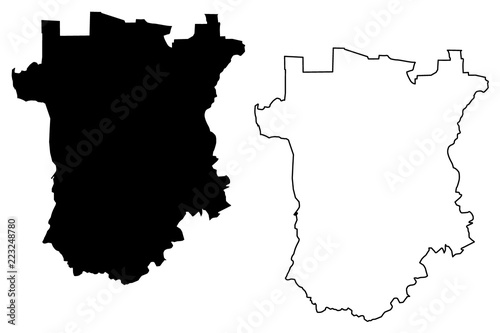 Chechnya (Russia, Subjects of the Russian Federation, Republics of Russia) map vector illustration, scribble sketch Chechen Republic map