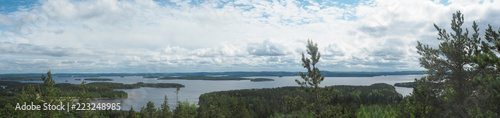 Fototapeta Naklejka Na Ścianę i Meble -  overview at päijänne lake from the struve geodetic arc at mount oravivuori in puolakka finland