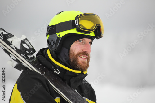 Portrait of a happy male skier © destillat
