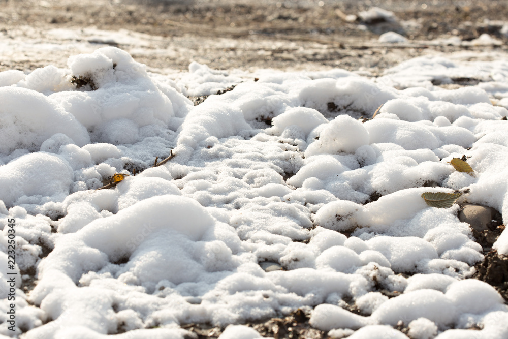 snow on the ground in nature snow on the ground in nature