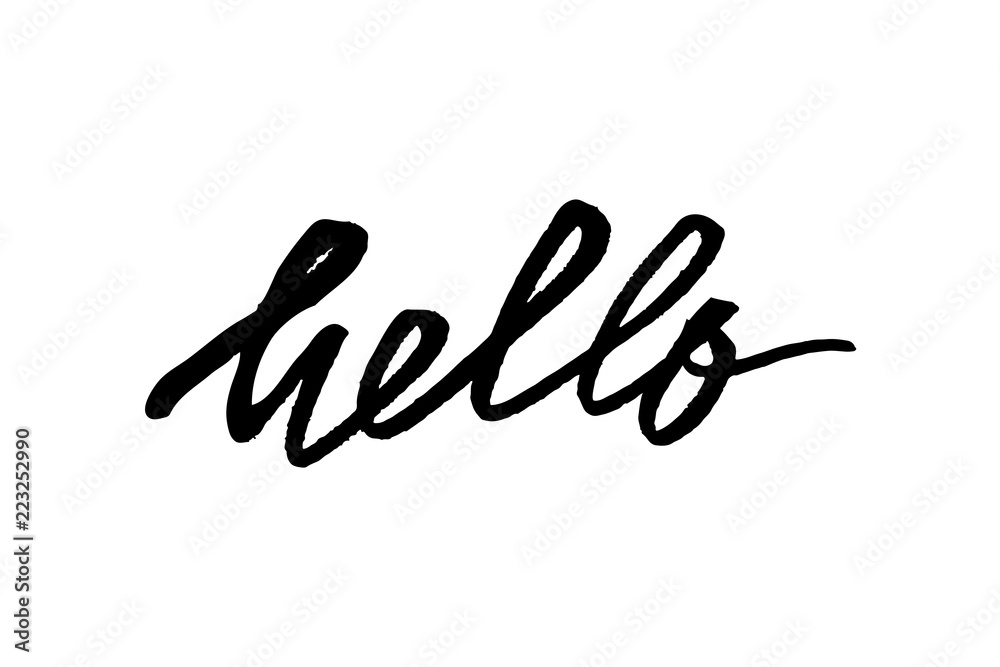 Naklejka premium slogan Hello phrase graphic vector Print Fashion lettering calligraphy