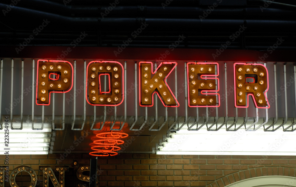 Poker sign -  downtown Las Vegas