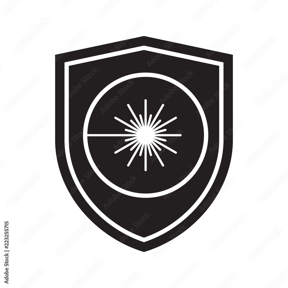 Icon of Laser shield. Defense, protection or symbol, sign vector de Stock | Adobe Stock