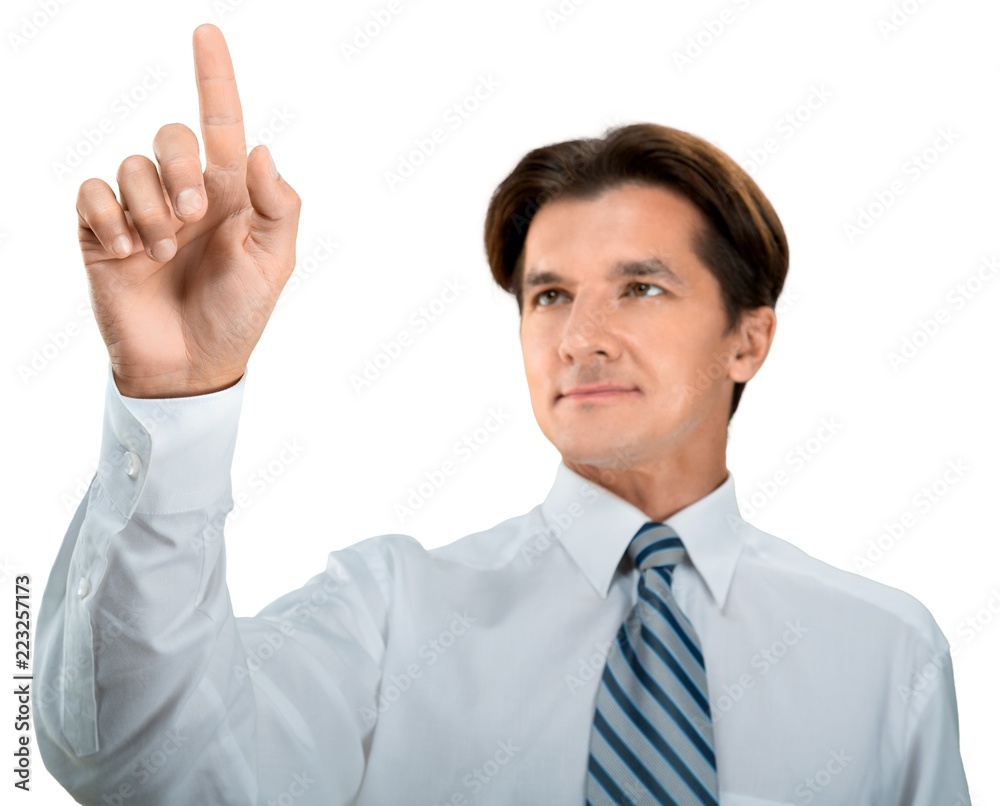 Portrait of young handsome businessman isolated on white Portrait of young handsome businessman isolated on white