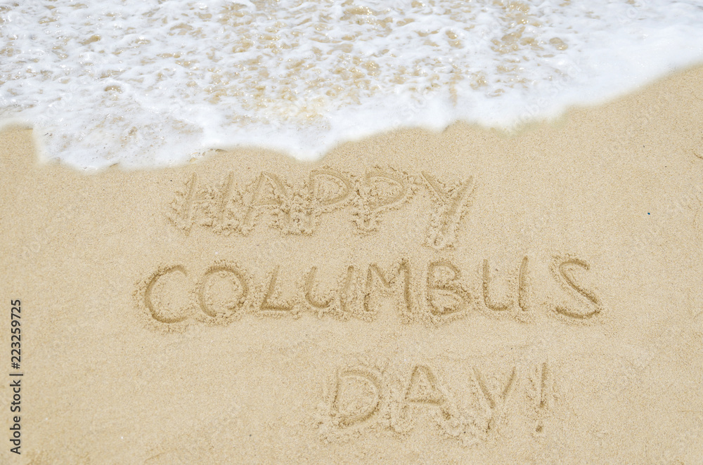 Fototapeta premium Happy Columbus Day (USA) background