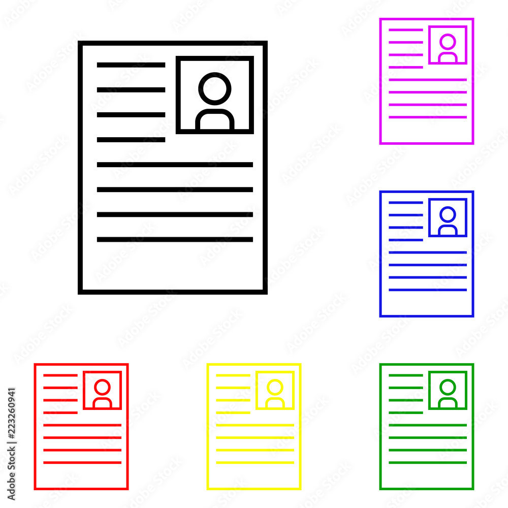 Element of curriculum vitae in multi colored icons. Premium quality graphic design icon. Simple icon for websites, web design, mobile app, info graphics Element of curriculum vitae in multi colored icons. Premium quality graphic design icon. Simple icon for websites, web design, mobile app, info graphics