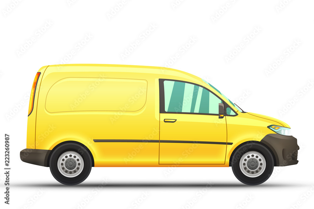 Illustration of realistic van on a white background. Illustration of realistic van on a white background.