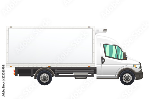 Illustration of realistic van on a white background.