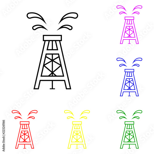 Element of Oil rig  in multi colored icons. Premium quality graphic design icon. Simple icon for websites, web design, mobile app, info graphics