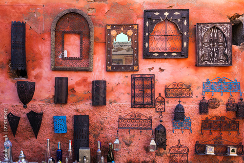 Items for sale in Marrakesh souq, Morocco