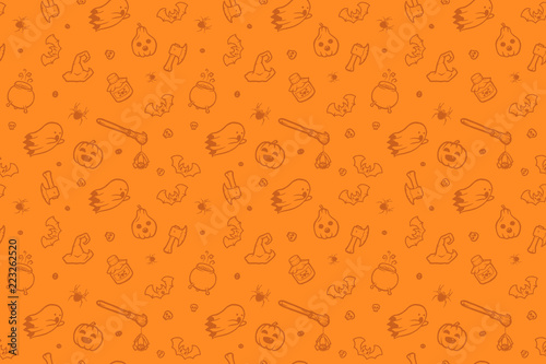 Pattern on a Halloween holiday. Vector seamless texture.
