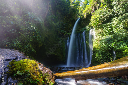 Tiu kelep waterfall, Senaru, Lombok, Indonesia photo