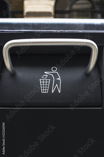 Close-up of a trash can, United Kingdom