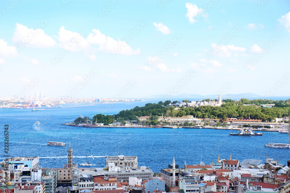 ISTANBUL, TURKEY - AUGUST 06, 2018: Picturesque view of city