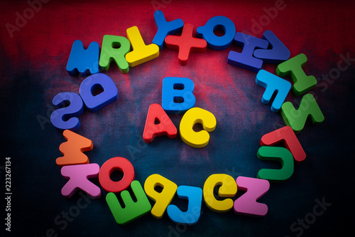 Colorful ABC Letters made of wood