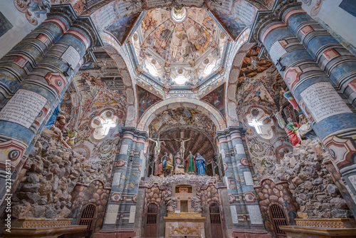Bild auf Leinwand Beautiful interior of the Sanctuary of Atotonilco in Guanajuato, Mexico