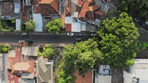 urban traffic in rural area, at central Jakarta photo