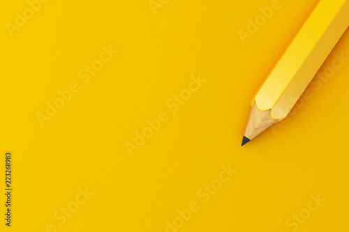 Fototapeta Naklejka Na Ścianę i Meble -  3d Lead pencil, education concept.