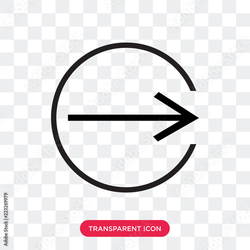 Right arrow vector icon isolated on transparent background, Right arrow logo design