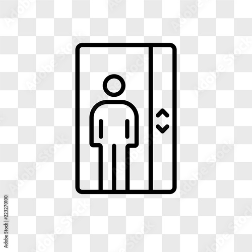 Wallpaper Mural Elevator vector icon isolated on transparent background, Elevator logo design Torontodigital.ca