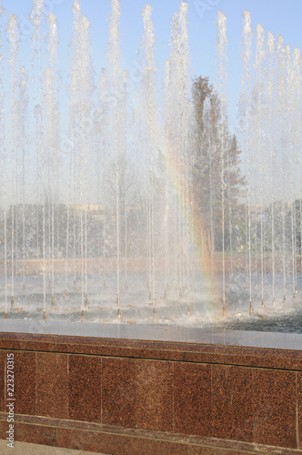 Rainbow on the fountain