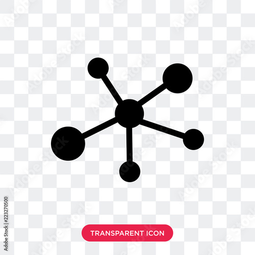 Molecular bond vector icon isolated on transparent background, Molecular bond logo design