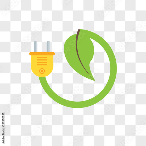 Renewable energy vector icon isolated on transparent background, Renewable energy logo design