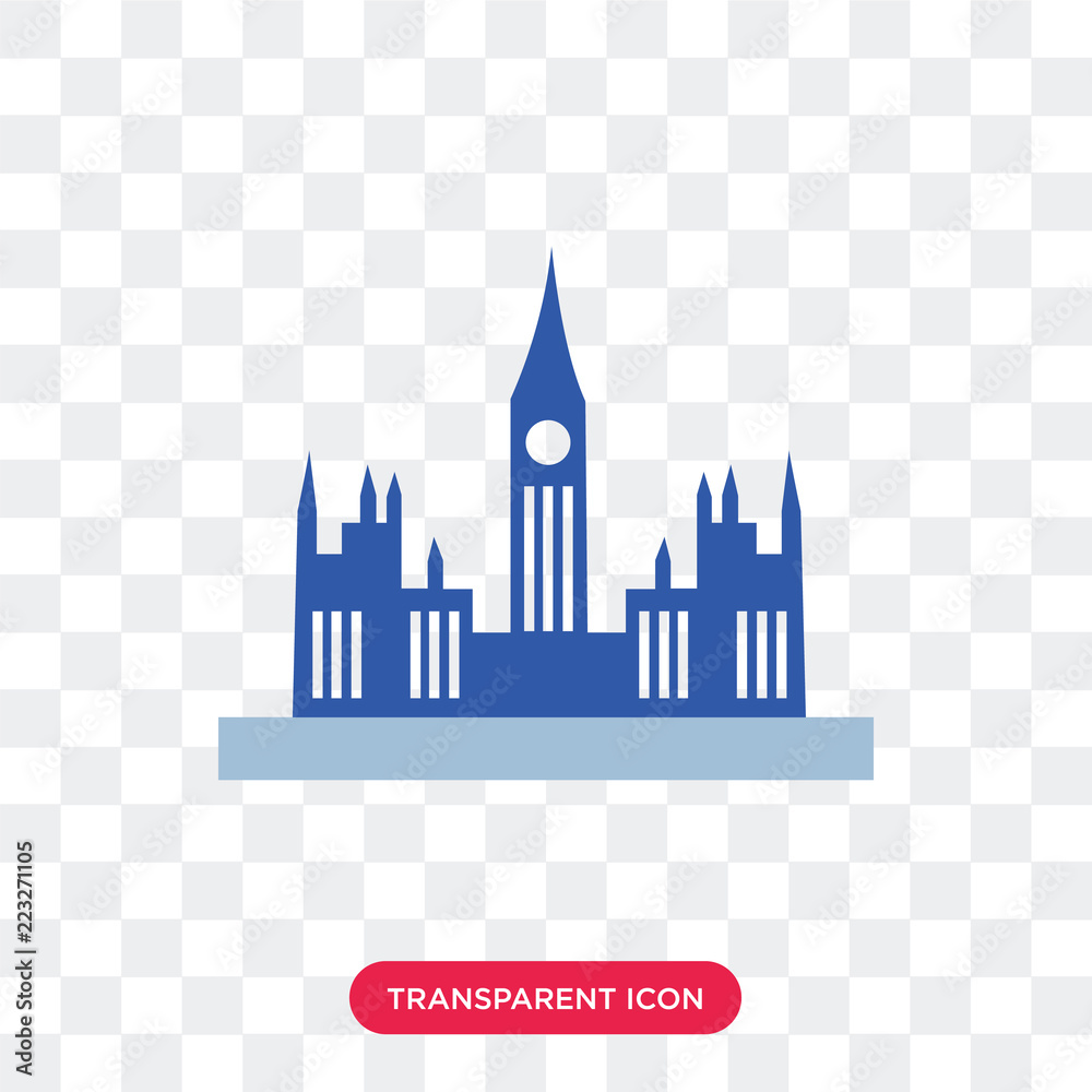 London vector icon isolated on transparent background, London logo design