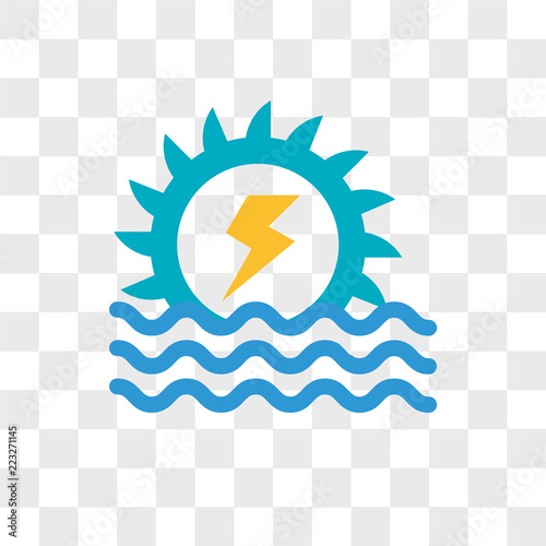 Hydro power vector icon isolated on transparent background, Hydro power logo design