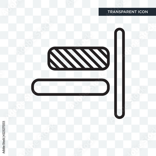Right alignment vector icon isolated on transparent background, Right alignment logo design