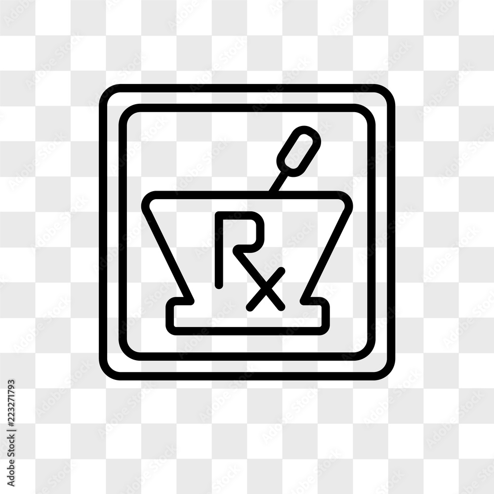 Pharmacy vector icon isolated on transparent background, Pharmacy logo