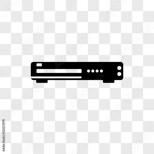 DVD drive vector icon isolated on transparent background, DVD drive logo design