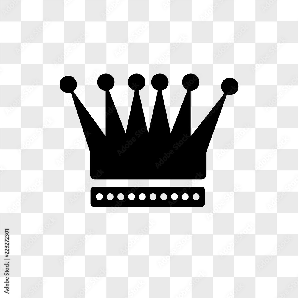 King Crown vector icon isolated on transparent background, King Crown logo  design Stock Vector | Adobe Stock