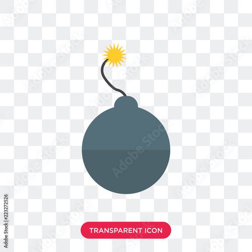 Bomb vector icon isolated on transparent background, Bomb logo design