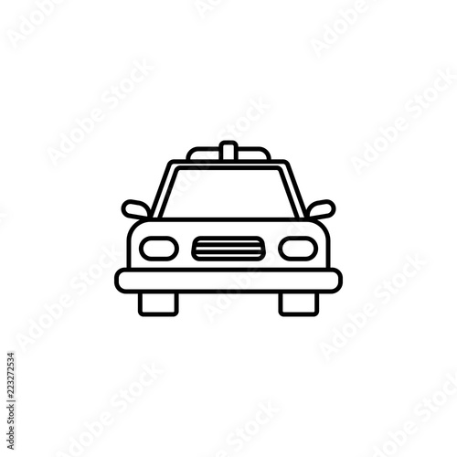 police car icon. Element of crime and punishment icon for mobile concept and web apps. Thin line police car icon can be used for web and mobile