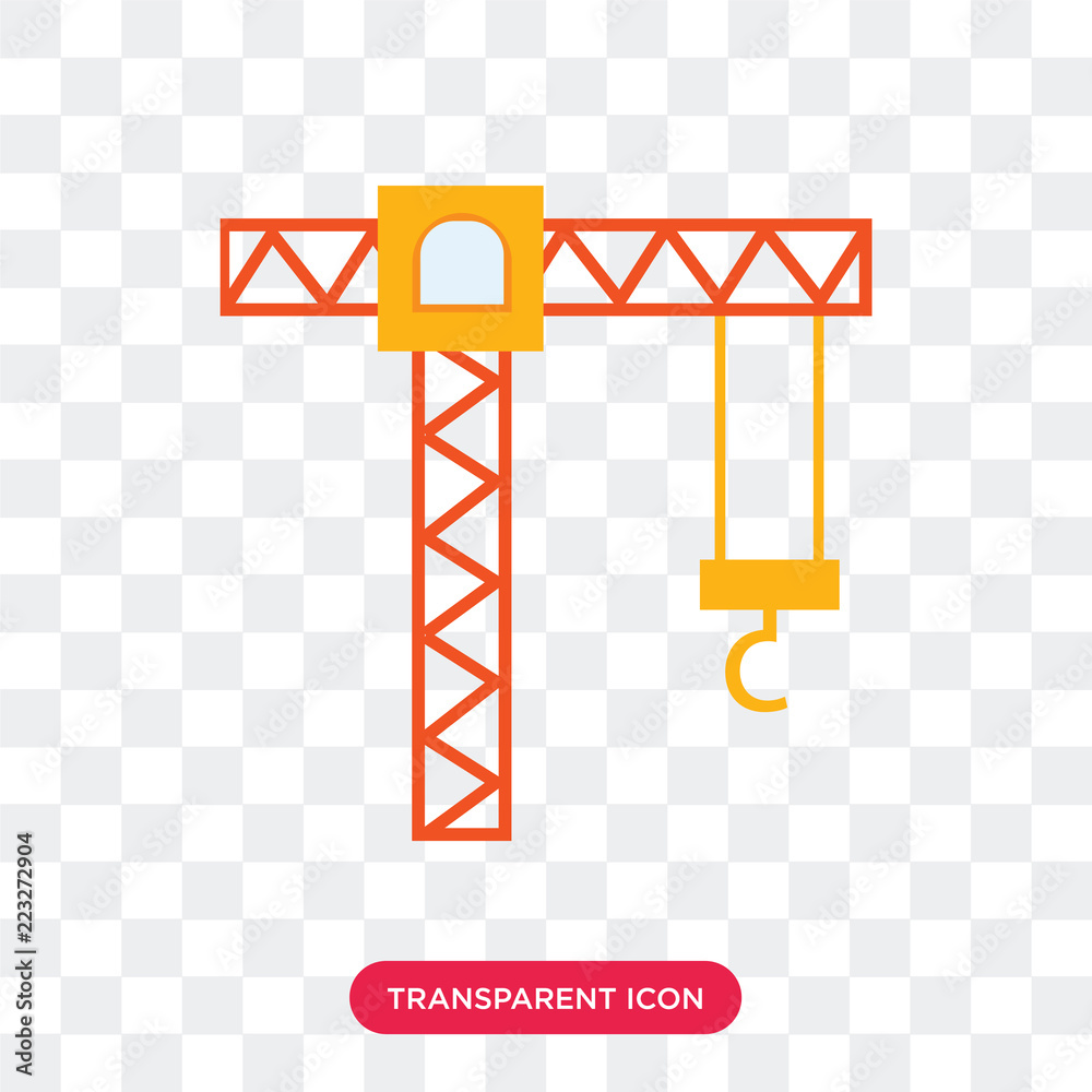 Crane vector icon isolated on transparent background, Crane logo design Crane vector icon isolated on transparent background, Crane logo design