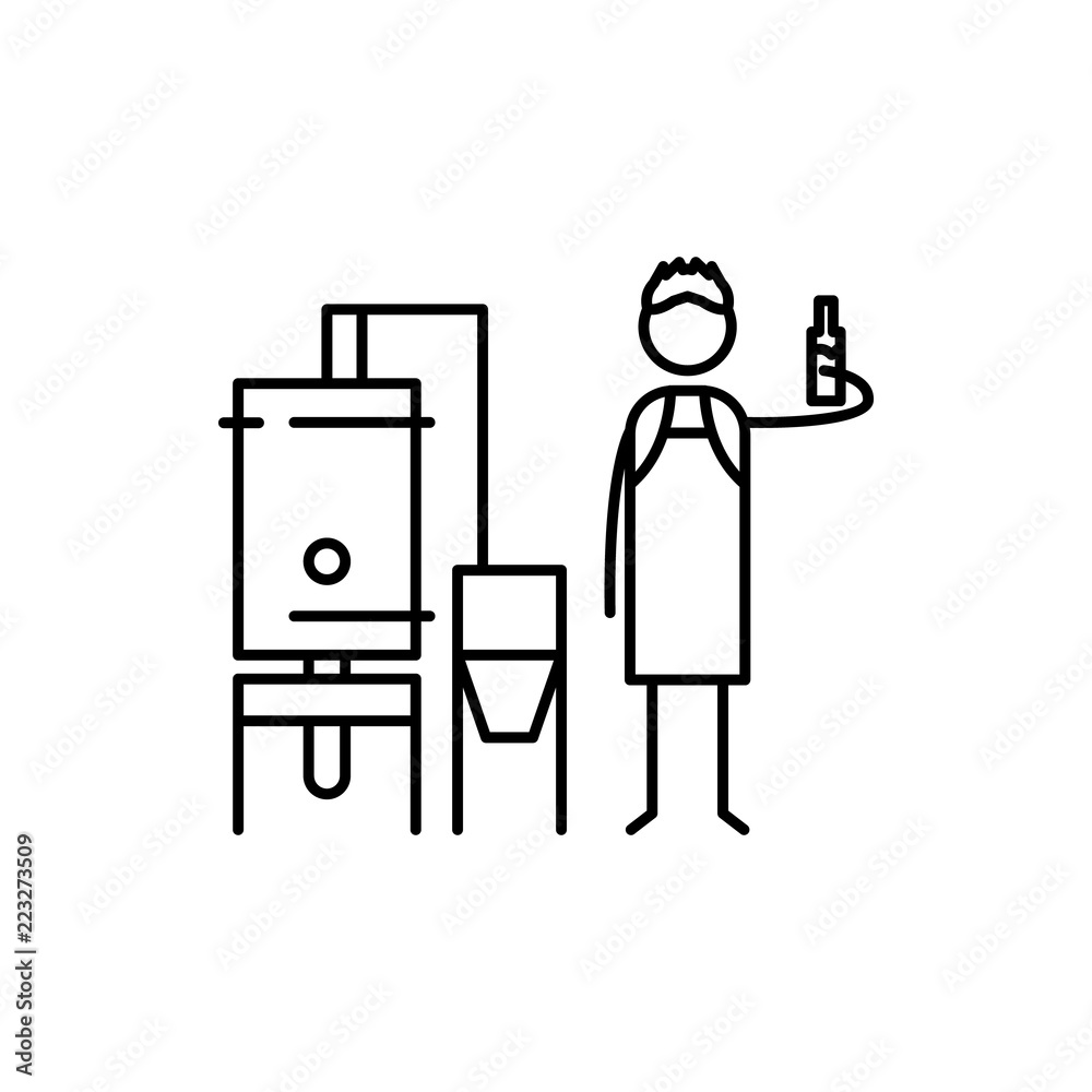 brewer icon. Element of human hobbies icon for mobile concept and web apps. Thin line brewer icon can be used for web and mobile brewer icon. Element of human hobbies icon for mobile concept and web apps. Thin line brewer icon can be used for web and mobile