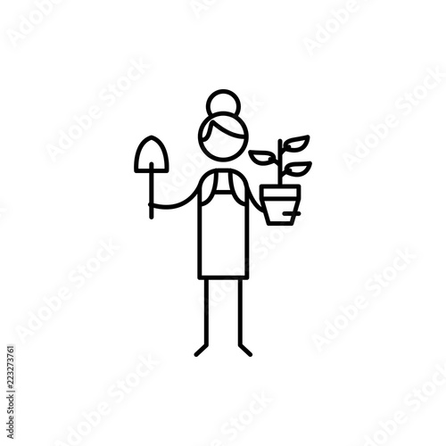 botanist icon. Element of human hobbies icon for mobile concept and web apps. Thin line botanist icon can be used for web and mobile