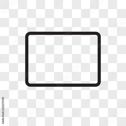 Rectangle vector icon isolated on transparent background, Rectangle logo design