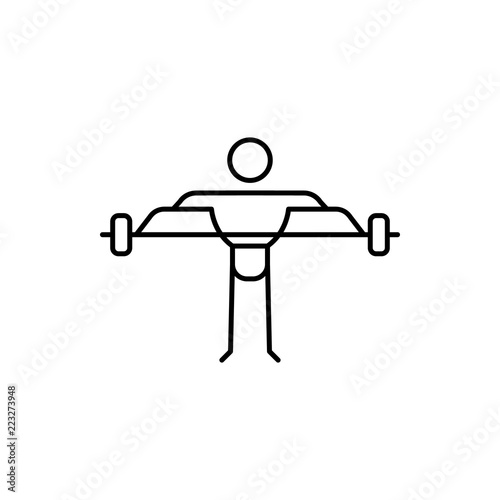 powerlifter icon. Element of human hobbies icon for mobile concept and web apps. Thin line powerlifter icon can be used for web and mobile