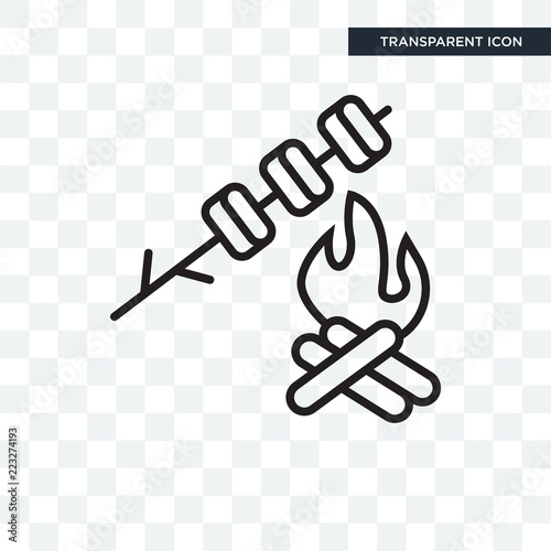 Marshmallow vector icon isolated on transparent background, Marshmallow logo design