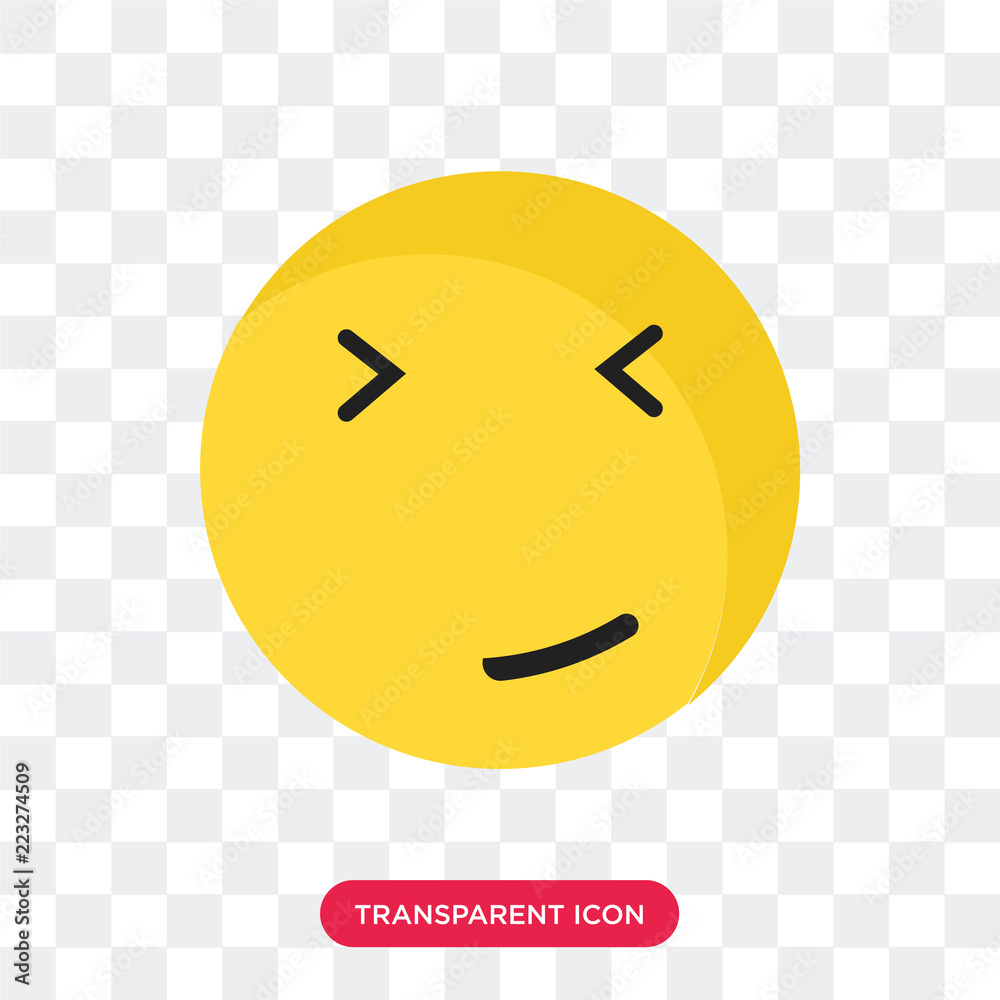 Faint smile vector icon isolated on transparent background, Faint smile logo design Faint smile vector icon isolated on transparent background, Faint smile logo design