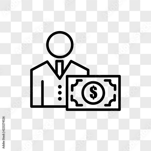 Salary vector icon isolated on transparent background, Salary logo design