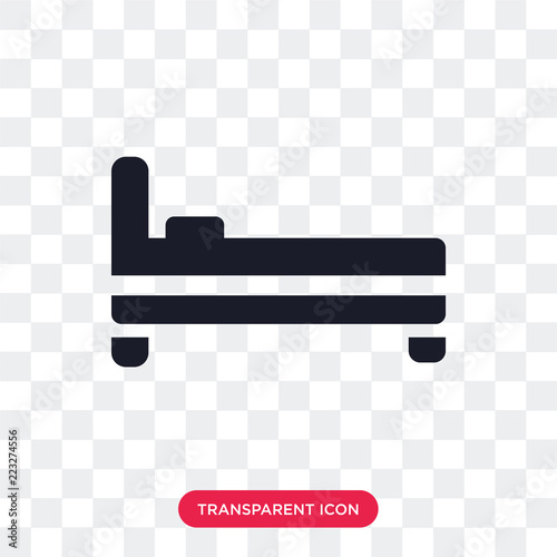 Bed vector icon isolated on transparent background, Bed logo design