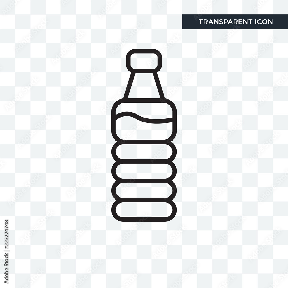 Water bottle vector icon isolated on transparent background, Water bottle  logo design Stock Vector | Adobe Stock