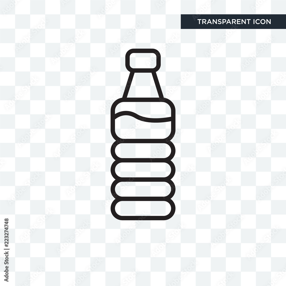 Water Bottle Icon On Transparent Background High-Res Vector