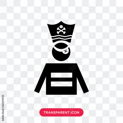 Captain vector icon isolated on transparent background, Captain logo design