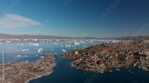 Tiniteqilaaq in East Greenland is located by the edge of the highly productive ice fjord Sermilik in East Greenland. photo